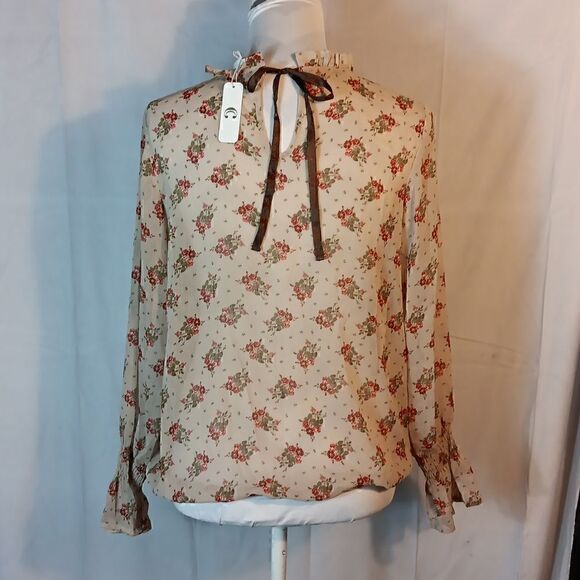 Charming Charlie Floral Peasant Blouse - Picture 4 of 9